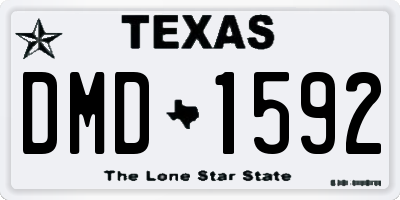 TX license plate DMD1592