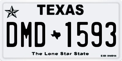 TX license plate DMD1593