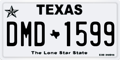 TX license plate DMD1599