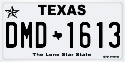 TX license plate DMD1613