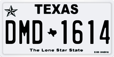TX license plate DMD1614
