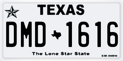 TX license plate DMD1616