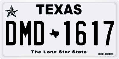 TX license plate DMD1617