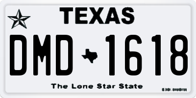 TX license plate DMD1618