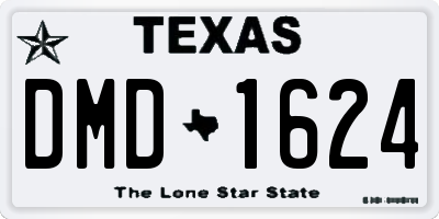 TX license plate DMD1624