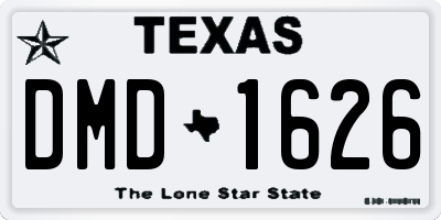 TX license plate DMD1626