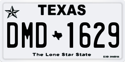 TX license plate DMD1629