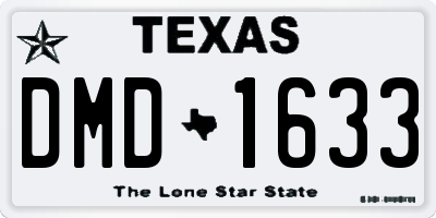 TX license plate DMD1633