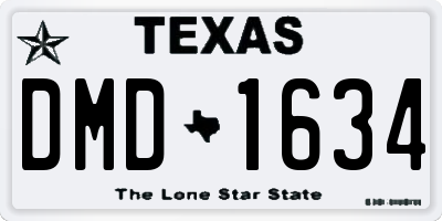 TX license plate DMD1634