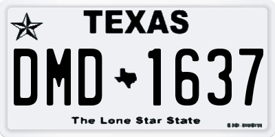TX license plate DMD1637