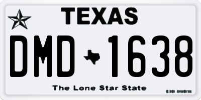 TX license plate DMD1638
