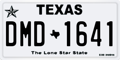 TX license plate DMD1641