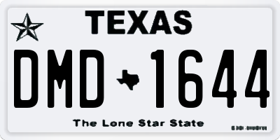 TX license plate DMD1644
