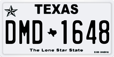 TX license plate DMD1648