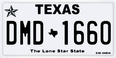 TX license plate DMD1660