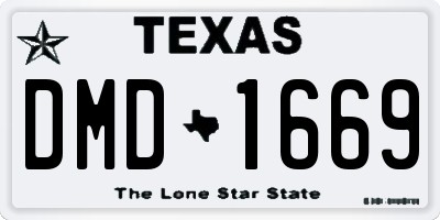 TX license plate DMD1669