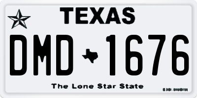 TX license plate DMD1676