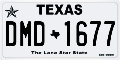 TX license plate DMD1677