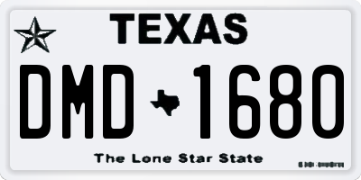 TX license plate DMD1680