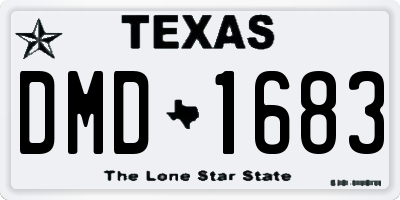 TX license plate DMD1683