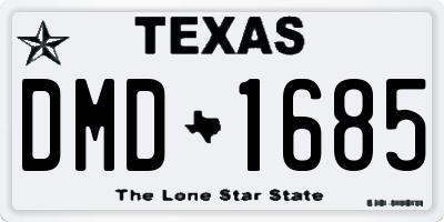 TX license plate DMD1685