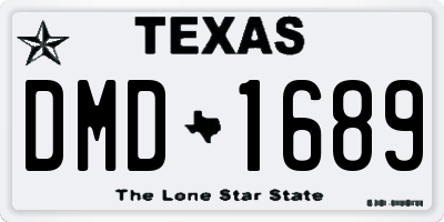 TX license plate DMD1689