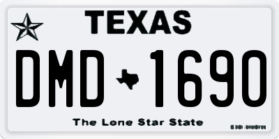 TX license plate DMD1690