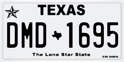 TX license plate DMD1695
