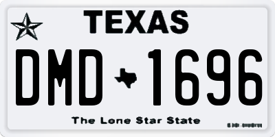 TX license plate DMD1696