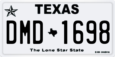 TX license plate DMD1698