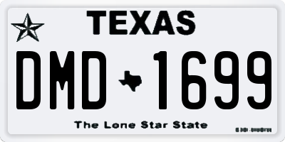 TX license plate DMD1699