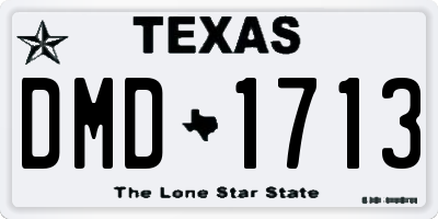 TX license plate DMD1713