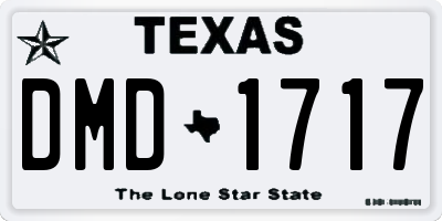 TX license plate DMD1717