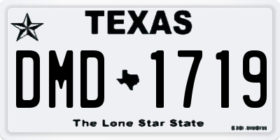 TX license plate DMD1719