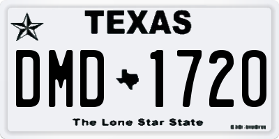 TX license plate DMD1720