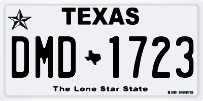 TX license plate DMD1723