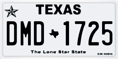 TX license plate DMD1725