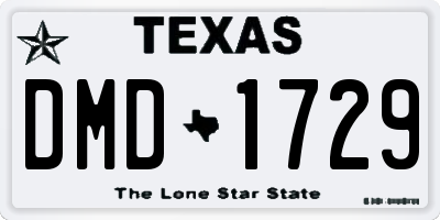 TX license plate DMD1729