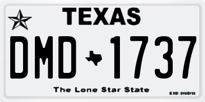 TX license plate DMD1737
