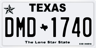TX license plate DMD1740