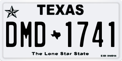 TX license plate DMD1741