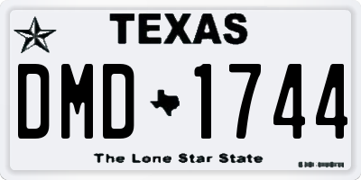 TX license plate DMD1744