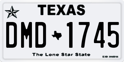 TX license plate DMD1745