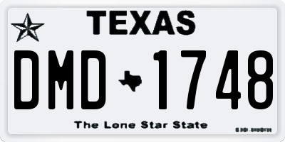 TX license plate DMD1748
