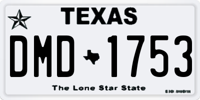 TX license plate DMD1753