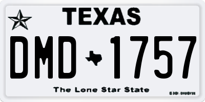 TX license plate DMD1757
