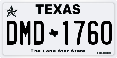 TX license plate DMD1760