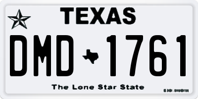 TX license plate DMD1761