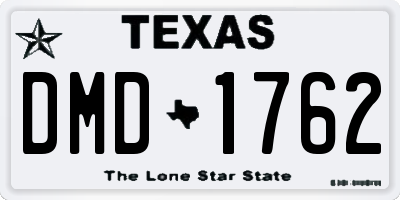 TX license plate DMD1762