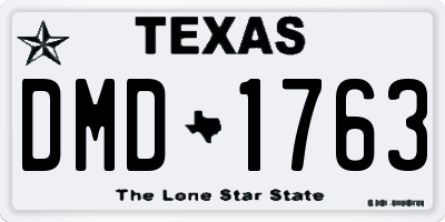TX license plate DMD1763